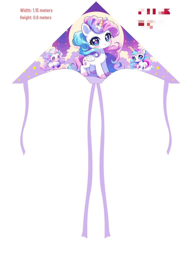 Разноцветный воздушный змей-единорог для детей и взрослых - Легко запускается при слабом ветре