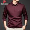 Pierre Cardin Men's Long-Sleeve Business Casual Polo Shirt