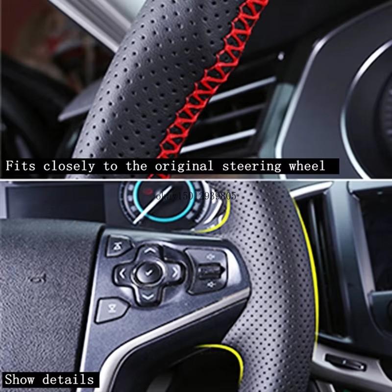Ручная прошивка нескользящая кожаная накладка на руль автомобиля для Kia Sorento -2024 Carnival -2024 Автозапчасти