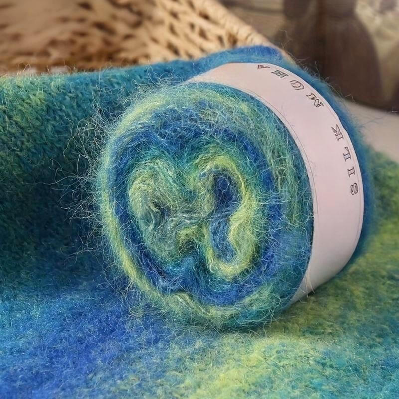 1 шт. Нить Многоэлементный Натуральный Шелк Чистый Хлопок Градиентный Цвет Многофункциональная Ручного Вязания Пряжа Ручной Работы Подарок