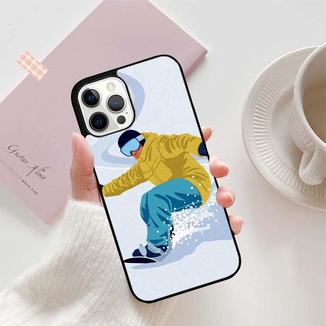 Чехол для телефона Ski Neige Snowboard для iPhone 17 Air 15 16 16e 11 12 13 14 Pro Max Чехол для iPhone 17 Air Max Plus coque Fundas