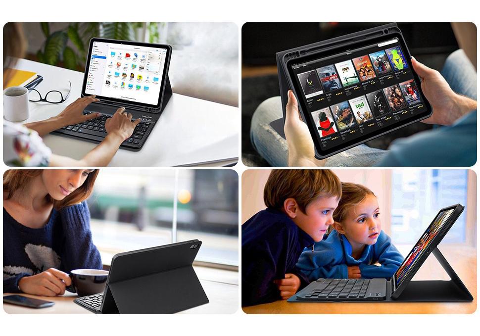 Новый чехол-клавиатура Bluetooth для планшета iPad Air11M3 со съемной клавиатурой и магнитным держателем для стилуса