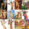 5D DIY Diamond Painting Giraffe Animal Diamond Embroidery Full Round Diamond Mosaic Home Decoratio