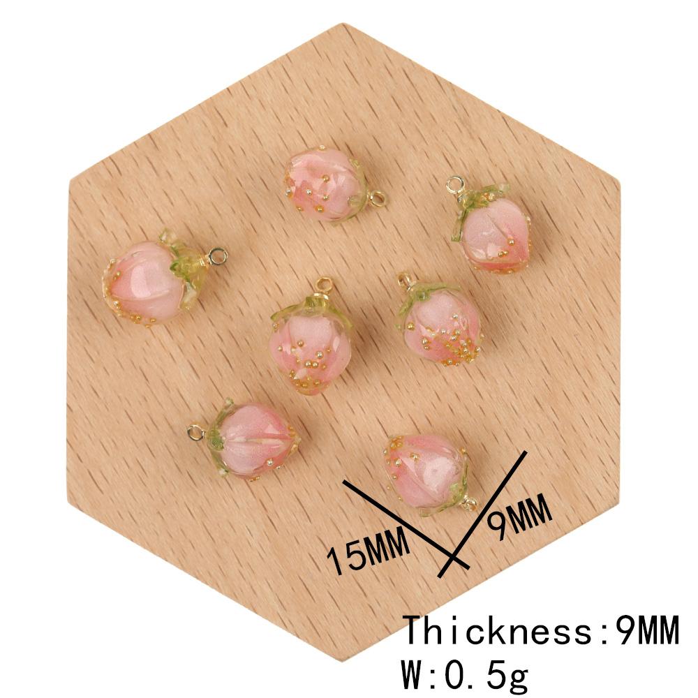 Подвеска для волос из смолы, серьги своими руками, изготовление ювелирных изделий, кулон в виде клубники, аксессуары для украшений своими руками