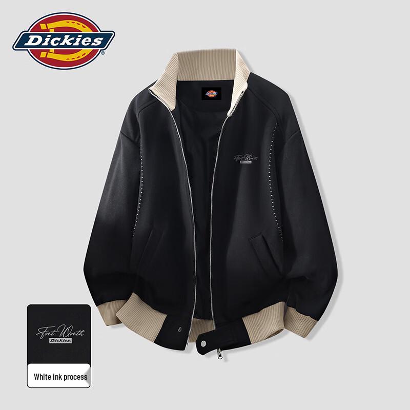 Мужская куртка Dickies в американском винтажном стиле, колор-блок, с воротником-стойкой