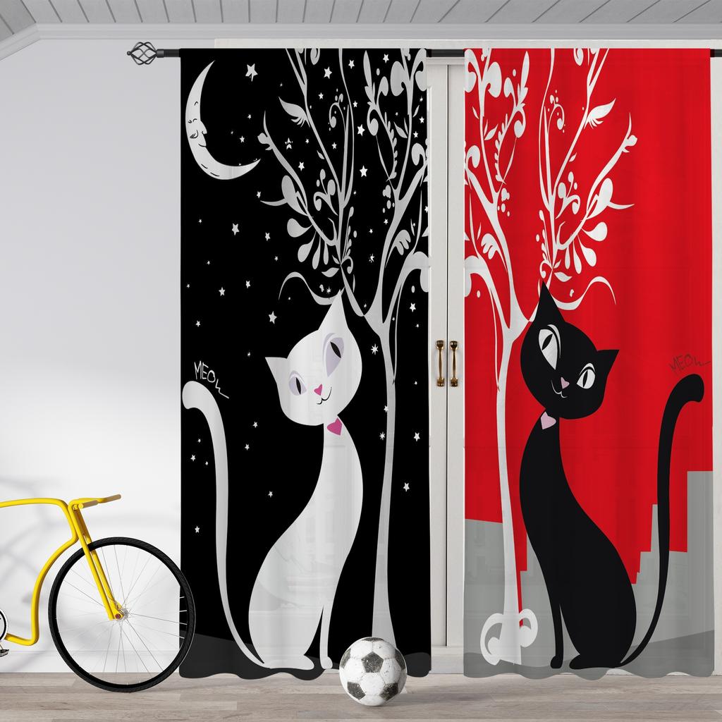 2-панельные черные и красные шторы Дамы Г-н. Шторы King Queen Шторы для спальни Гостиная Кухня Оконные жалюзи cortinas sa