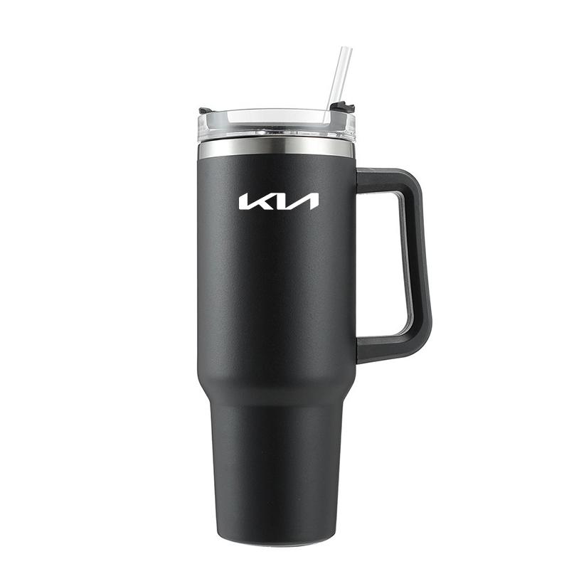 BXAOK1 Vacuum Flask Travel Thermal Cup Stainless Steel Coffee Mug For Kia Stinger Sonet Ceed Stonic Optima K7 K5 K8 K3 Seltos Telluride