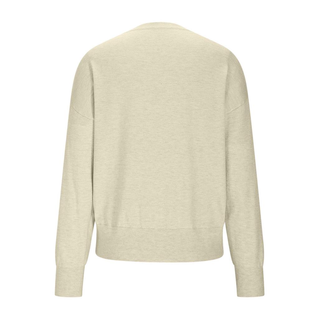 2025 Осень/Зима Теплый Повседневный Однотонный Женский Пуловер с Круглым Вырезом