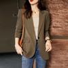 Korean-Style Women's Black Suit Jacket - 2024 Spring/Autumn High-End Casual Streetwear