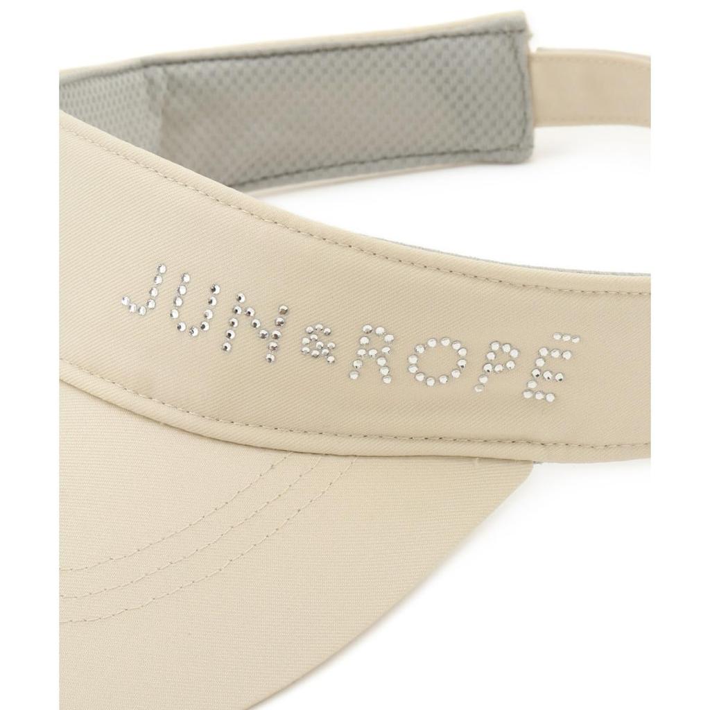 Visor Rhinestone Logo Twill Visor ERU14200 Beige [June Andrope] Women's (27)
