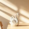 Desktop Ornament Minimalist Geometric Design 3D Printed Swan Sculpture Versatile Decorative Figurine Room Decor