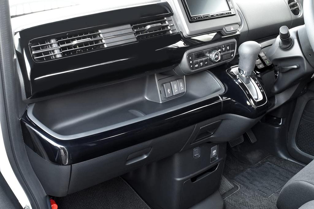 Панель приборов SecondStage Honda Line Panel для автомобилей с автоматическим стояночным тормозом Piano Black H043BLK N-BOX (JF3/JF4)