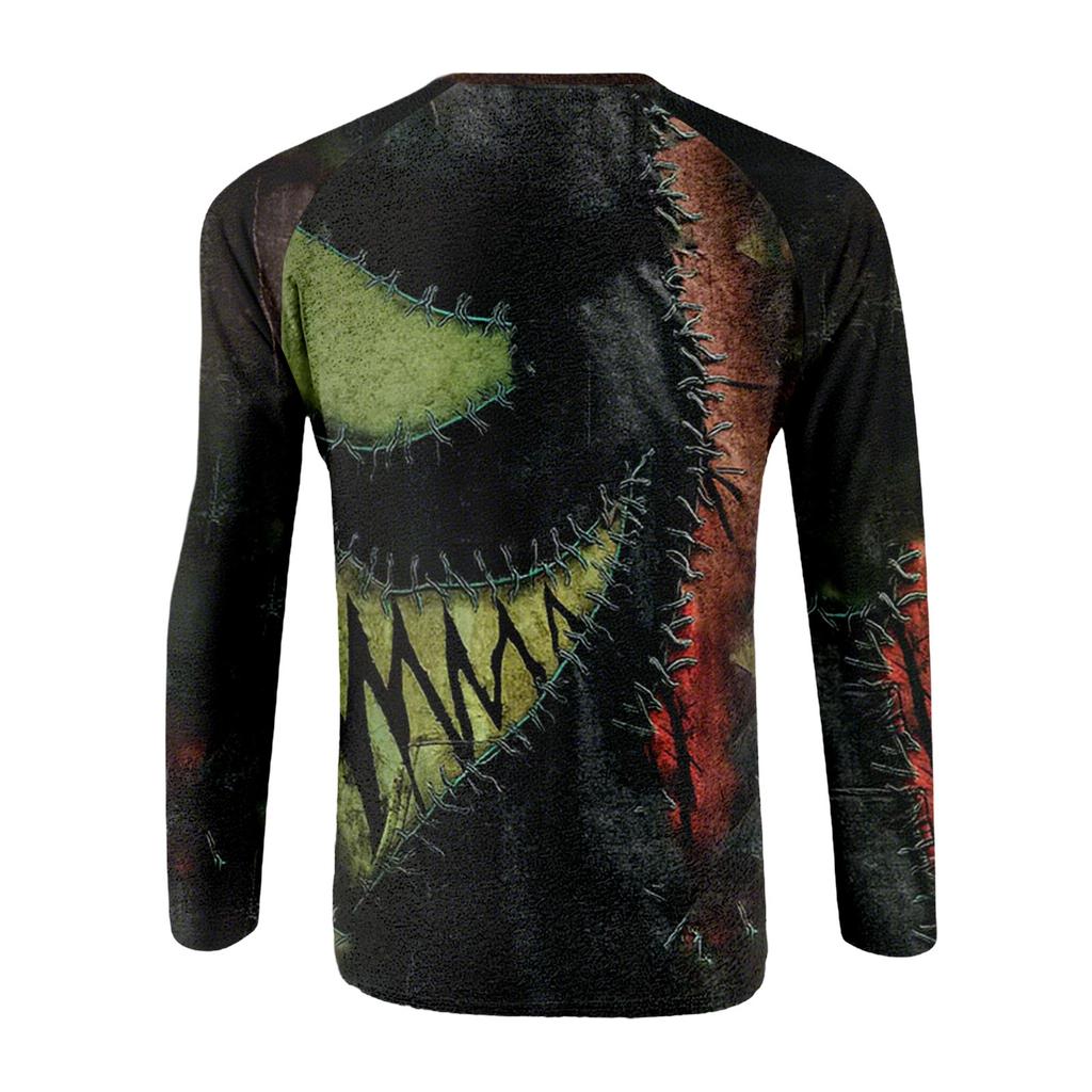 Мужской топ с длинным рукавом реглан с принтом на Хэллоуин