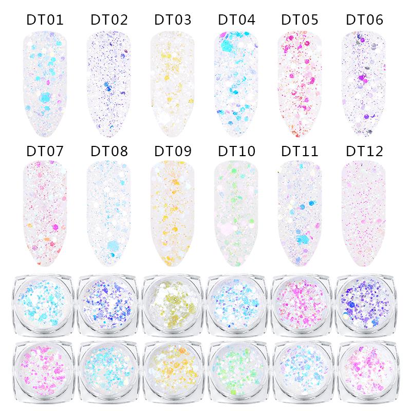 1g Holographic Shiny Nail Art Glitter Powder Dust Decor Sequins Chrome Pigment