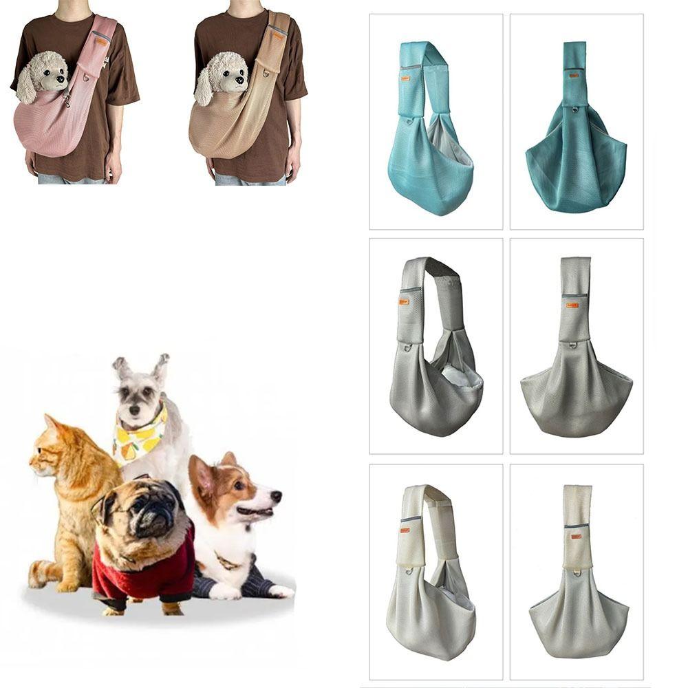 Large Capacity Pet Crossbody Shoulder Bag Breathable Cat Puppy Sling Bag Walking Bag