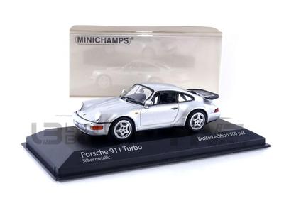 Европейская эксклюзивная модель Porsche 911 Turbo 1990 964 в масштабе 1/43 (Серебряный)