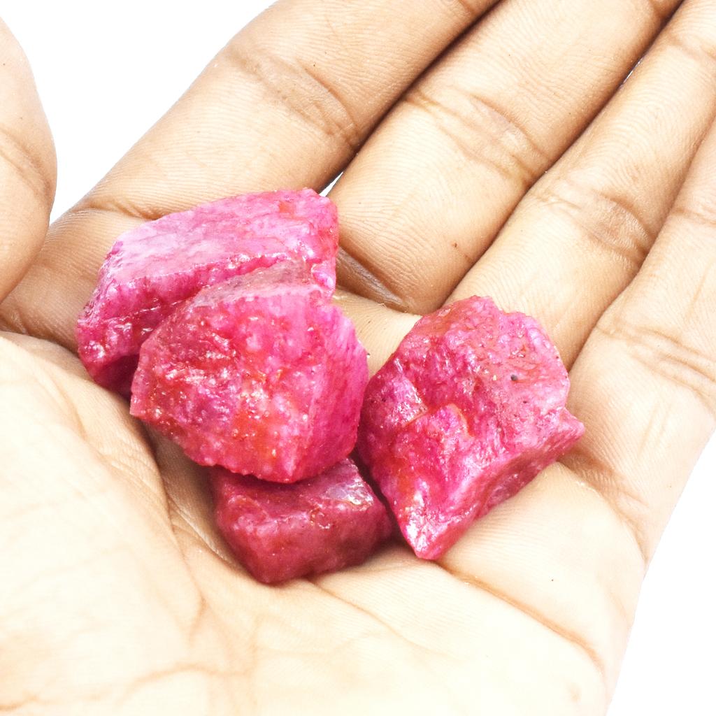 Raw Rough Uncut CERTIFIED 150.23 Ct Natural Red Ruby Lot Loose Gemstone LR-61-SA