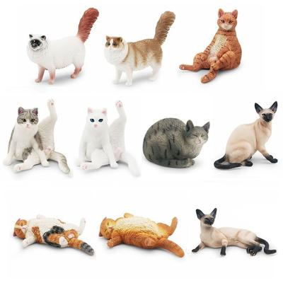Высококачественная ПВХ Модель Кошки Настольный Декор Детская Кукла Игрушка Фигурки Кошек Реалистичная Статуэтка Котенка