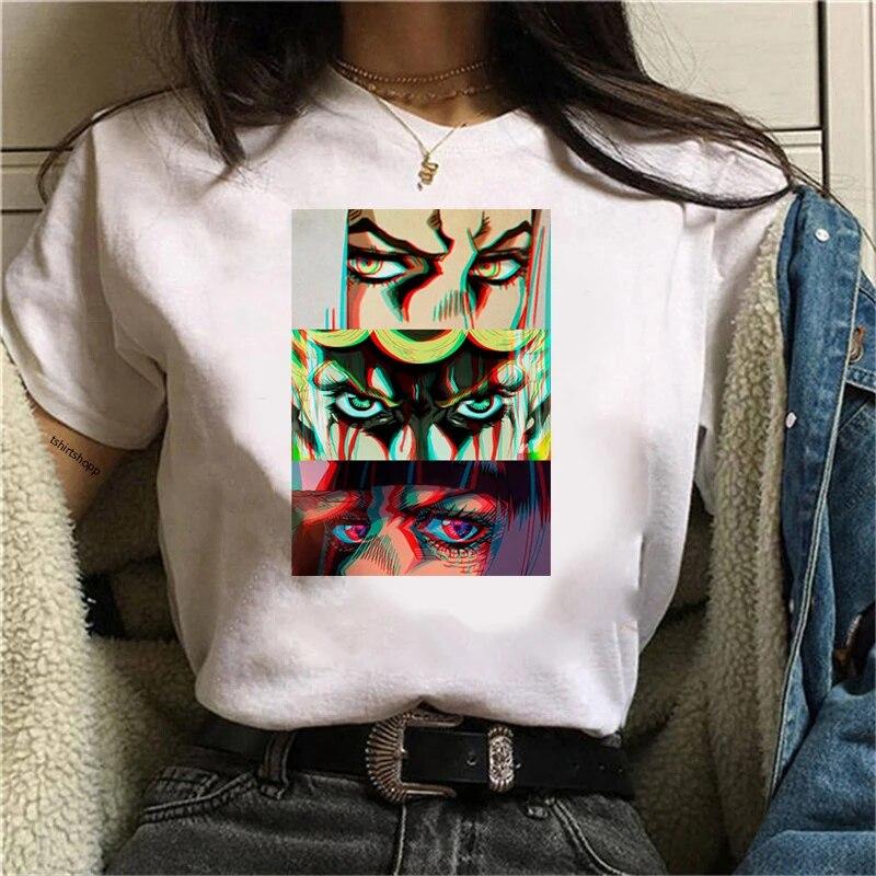 Новинка 2021 года, женская футболка Jojo Bizarre Adventure, летняя футболка с японским аниме, футболка Golden Experience, футболка с божьей коровкой, повседневная футболка в стиле хип-хоп, унисекс