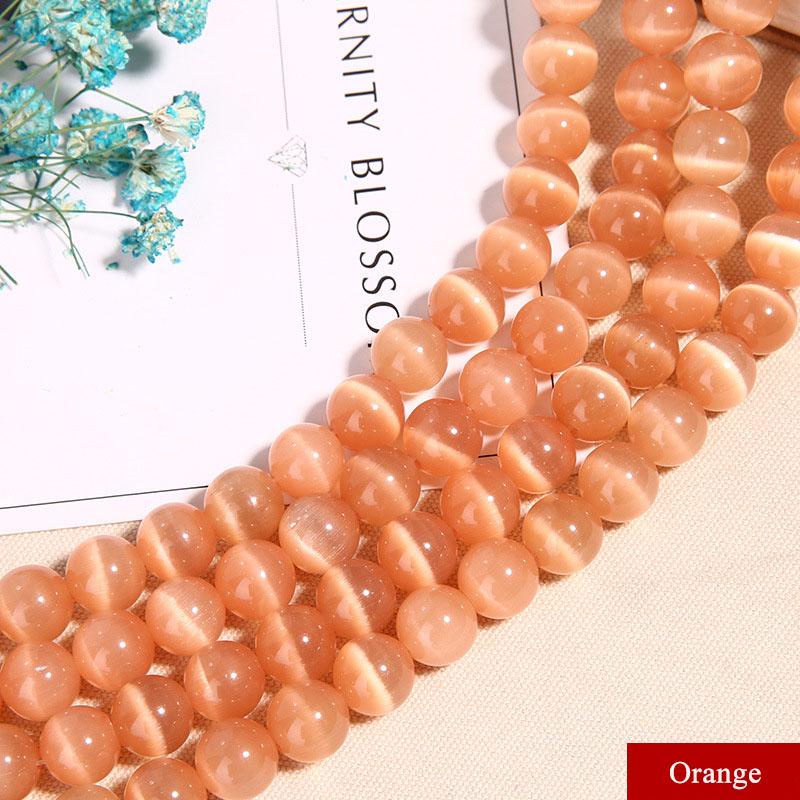 Креативные свободные бусины, подвеска для изготовления ювелирных изделий, сделай сам, для ожерелья, браслета, круглые 100-50 шт. 4-8 мм, натуральный кошачий глаз опал