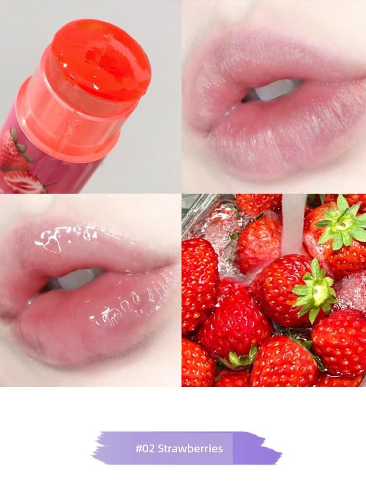 Little Strawberry Lip Balm Set for Women Moisturizing and Hydrating to Improve Lip Lines Care for Students Lip Balm and Lip Oil