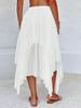 Women's Bohemian Maxi Skirt Flowy Asymmetric High Low Hem Casual Skirt