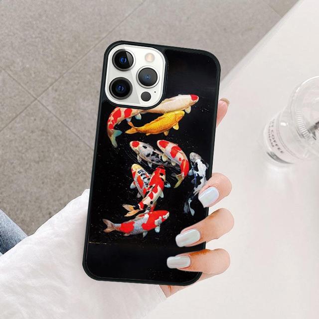 Чехол для телефона с изображением рыбы КОИ для iPhone 17 Air 15 16e 14 13 12 Pro Max 11 Pro Max Plus Coque Shell