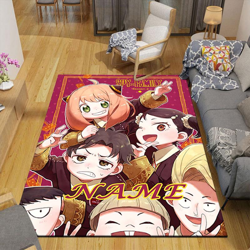 Custom 1Pc Pink Hair Cat Girl Rug Office Carpet Indoor Outdoor Entrance Doormat Nonslip Soft And Comfortable Living Room D2915265