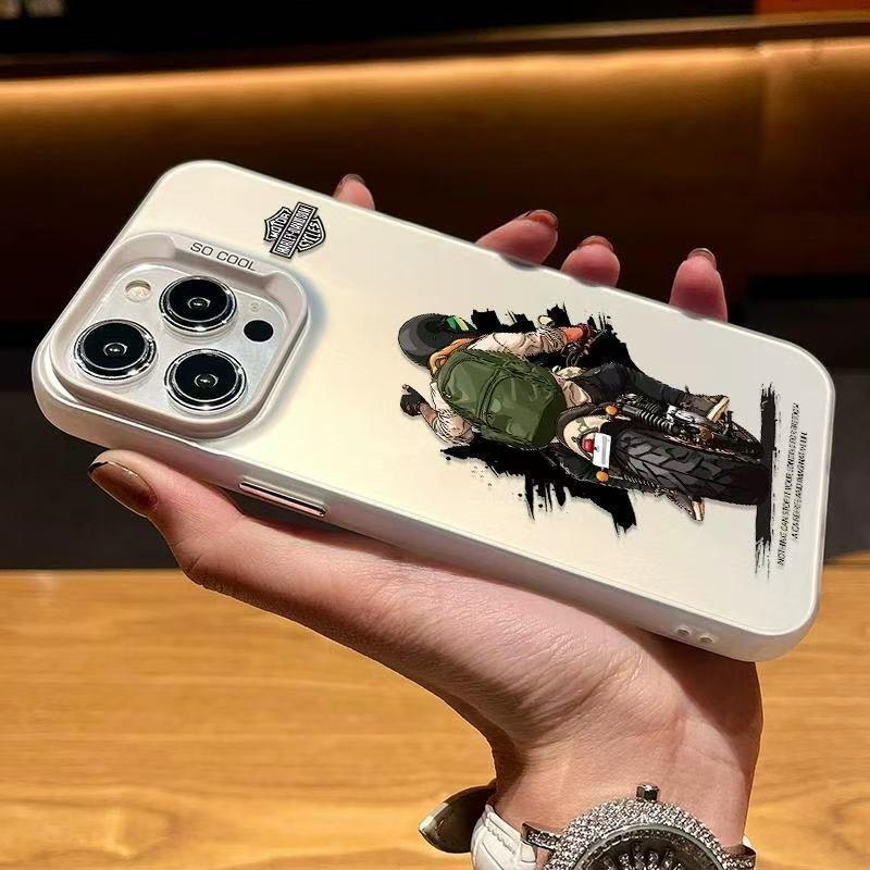 Чехол для телефона с изображением мальчика на мотоцикле, подходит для iPhone 16, Apple 15 Pro Max/14/13 Pro/12/11