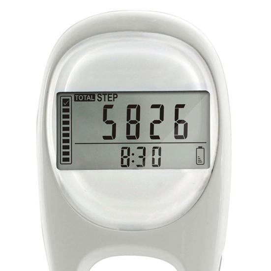 3D Шагомер с карабином Цифровой дисплей Точный счетчик шагов при ходьбе Трекер расстояния Мужчины Женщины Дети Пожилые люди Память на 7 дней Счетчик калорий