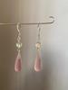 Elegant waterdrop earrings, jade pink cosmetics, new Chinese vintage earrings, niche, high-end earrings for women, artistic vintage