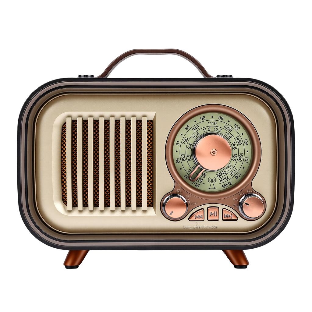 Ретро Bluetooth-колонка Радио AM FM SW Портативная Bluetooth-колонка для дома, автомобиля, путешествий, кемпинга