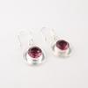 Natural Rhodolite Gemstone 925 Fine Silver Jewelry Handmade Girls Earrings 1.40" EE-4-41
