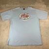 Мужская графическая футболка Ecko Unltd XL Светло-синяя Giants of the Game с логотипом носорога