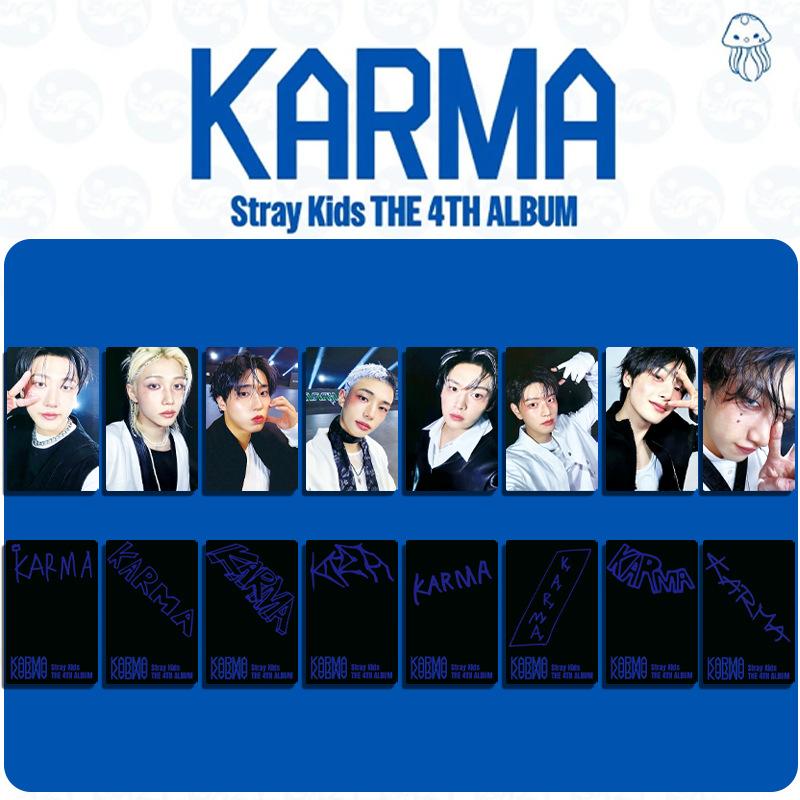 Skzoo 8шт Коллекционная карточка Ломо-карточка Straykids Karma Двусторонняя маленькая карточка Хуан Сюань Чэнь Ли Ён Бок Периферия