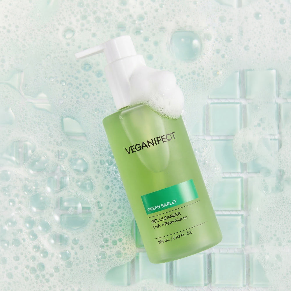 veganifect. Barley Raha Gel Cleanser 205ml + Cleansing Oil 20g (+20g)