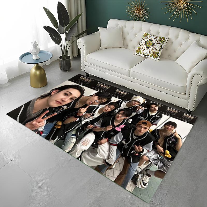 Ковер Kpop Stray Kids Music Star для игровой комнаты, спальни, гостиной, дивана, домашнего декора, коврик для детской зоны, нескользящий коврик, подарок