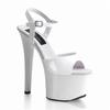 Waterproof Table High Heels Women's Thin Heels Round Head Nightclub Night Show Sex Dress High Sandals Summer 17cm YKC