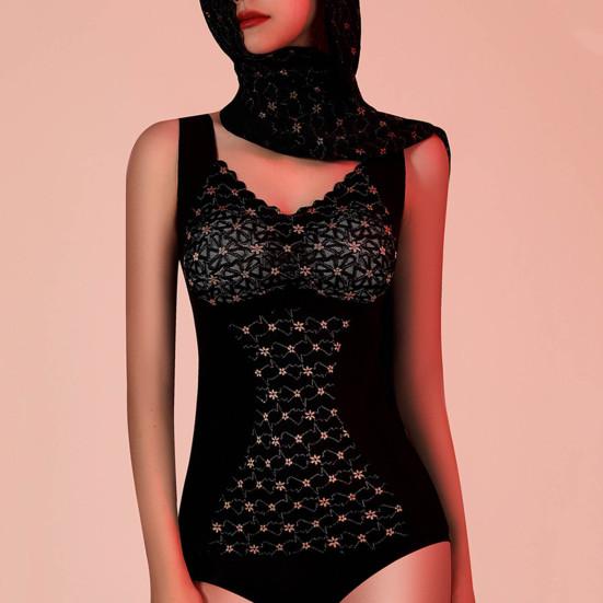 Женский бесшовный жилет с нагрудными вкладышами, без рукавов, толстый немецкий бархат, термобелье, сохраняющее тепло, эластичный, с V-образным вырезом, кружевной топ, зимняя базовая модель