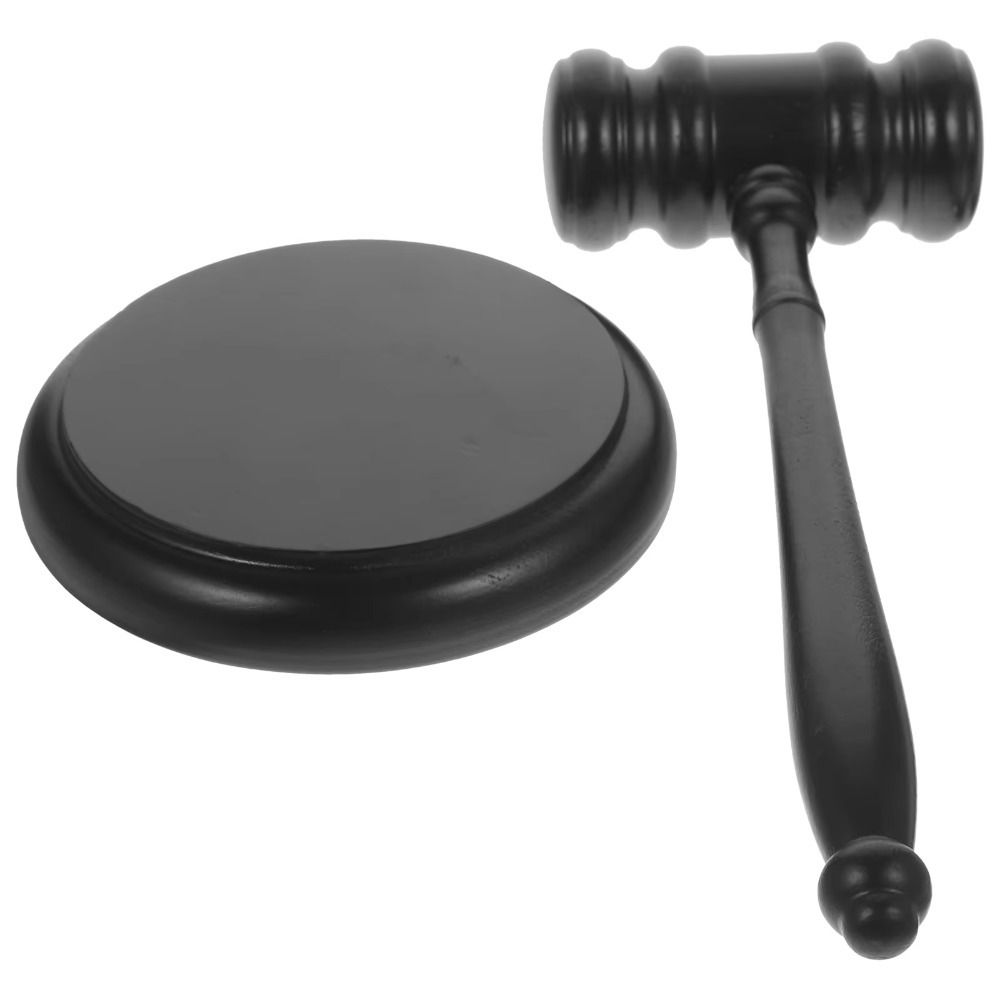 Durable Base Costume Sound Block Wood Gavel Lobster Hammer Simple Design Judge Hammer  Court