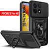 Armor Funda for POCO X6 Pro Case Slide Camera Ring Stand Protection Cover for Xiaomi POCO X6 Pro Capa