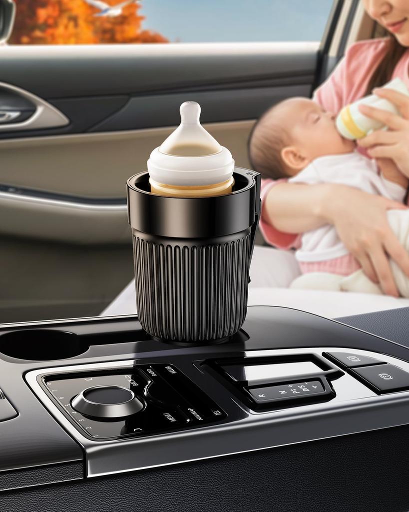 Xuenair Heated Thermos Tumbler Drink Car Insulated Cup Back Seat Headrest Truck Drink Compatible with 12V and 24V Cigarette Lighter Powered Holder,