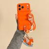 Мультяшная лошадь Пуховик Ремешок для запястья Чехол для For Iphone 17 16 1 Pro Max Air 14 Plus 13 12 11 X Xr Xs Шнурок Мягкий ТПУ Чехол