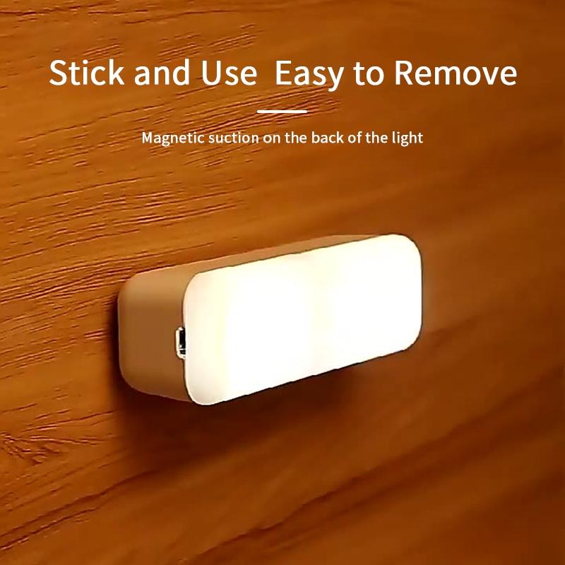 3W LED PIR Motion Sensor Light Wireless USB Rechargeable Magnetic LED Night Light Lamp For Staircase Aisle Wardrobe Baby Care Bedroom Light