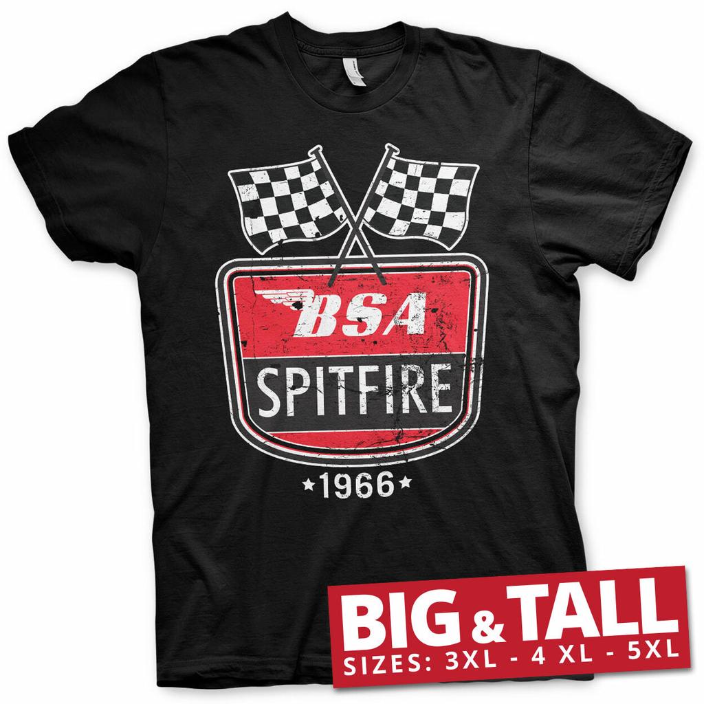 Licensed B.s.A. Motorcycles Spitfire 1966 3XL 4XL 5XL Men's T-Shirt