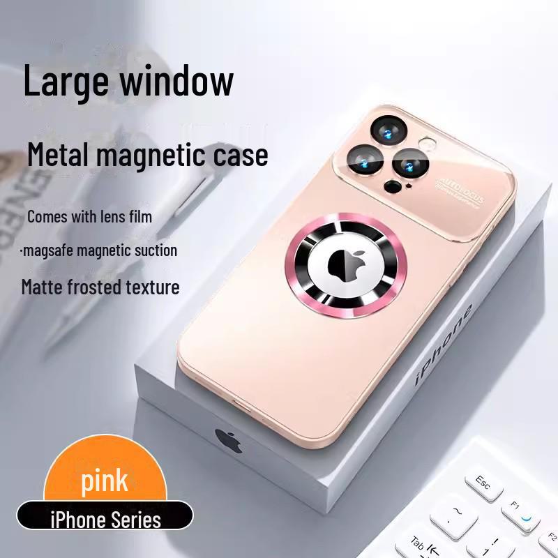 Магнитный матовый защитный чехол для iPhone 15, 14 и 13 Pro Max — защита от падений, большой дизайн с окном