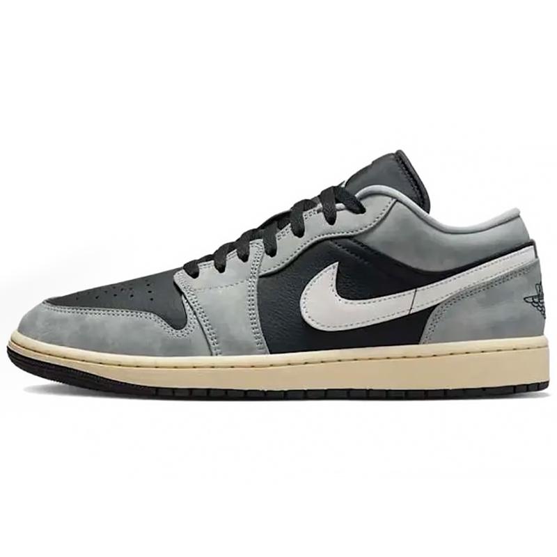 Jordan Air Jordan 1 Abrasion Resistant Low top Vintage Basketball Shoes Men's Black Green HQ2010-012(Team96-)