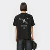 CusTomellow Black Graphic Half Sleeve T shirT cwTam25624bkx