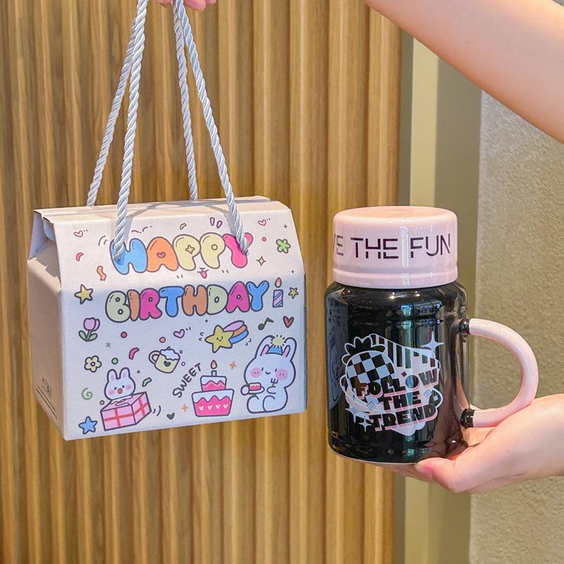 A High Value Cartoon Kettle for A Girl's Best Friend's Birthday Gift Practical Ceramic Mug Souvenir Gift Box