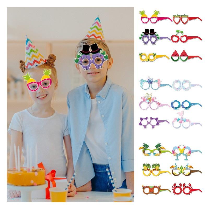 Colorful Mermaid And Fruit Themed Paper Glasses For Children Ideal For Summer Parties And Festive Occasions
